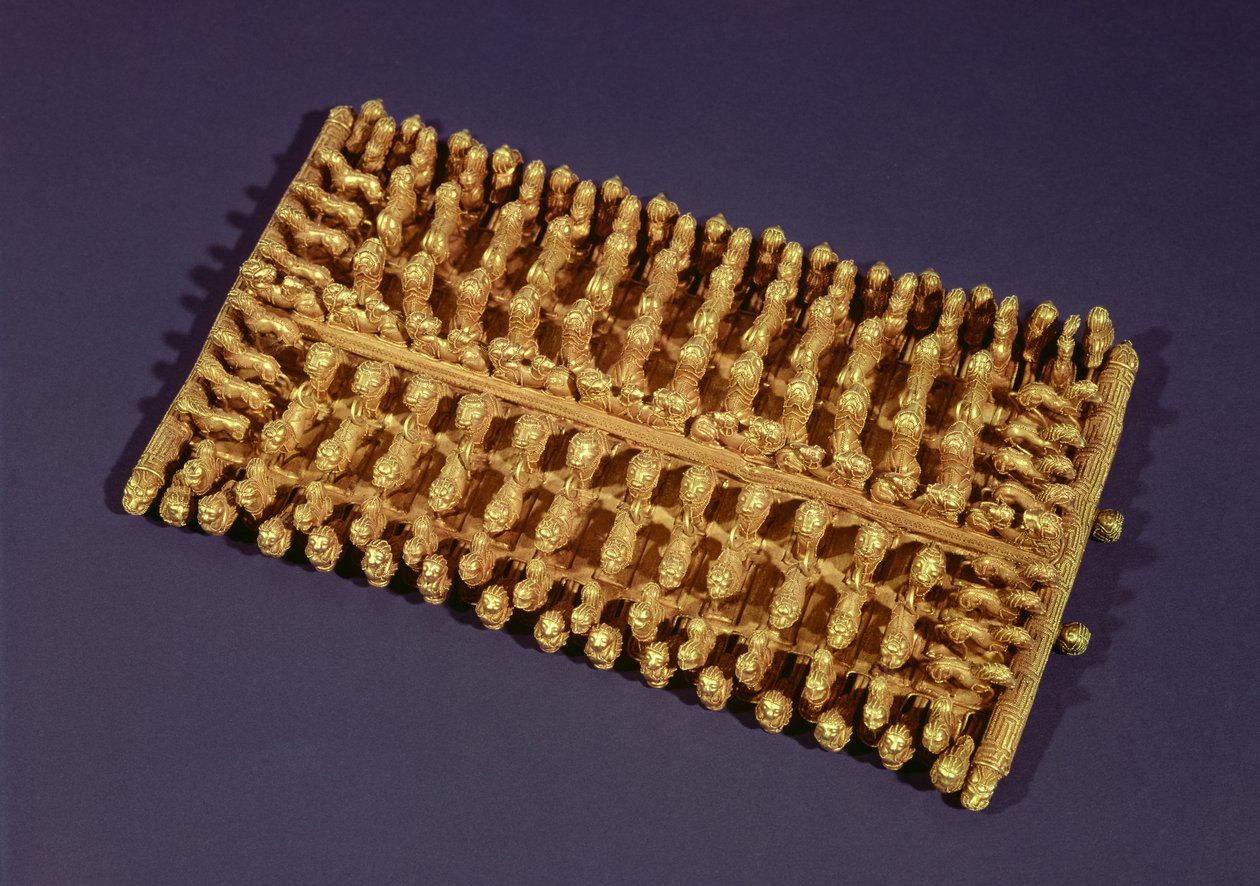 Rektangulær fibula, fra Barberini-graven (gull) av Etruscan