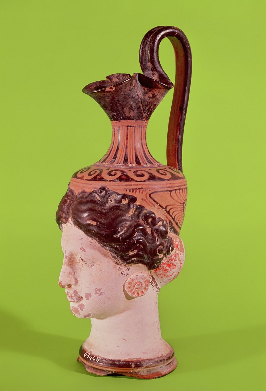 Rhyton i form av et kvinnelig hode, 3.-2. århundre f.Kr. (keramikk) av Etruscan