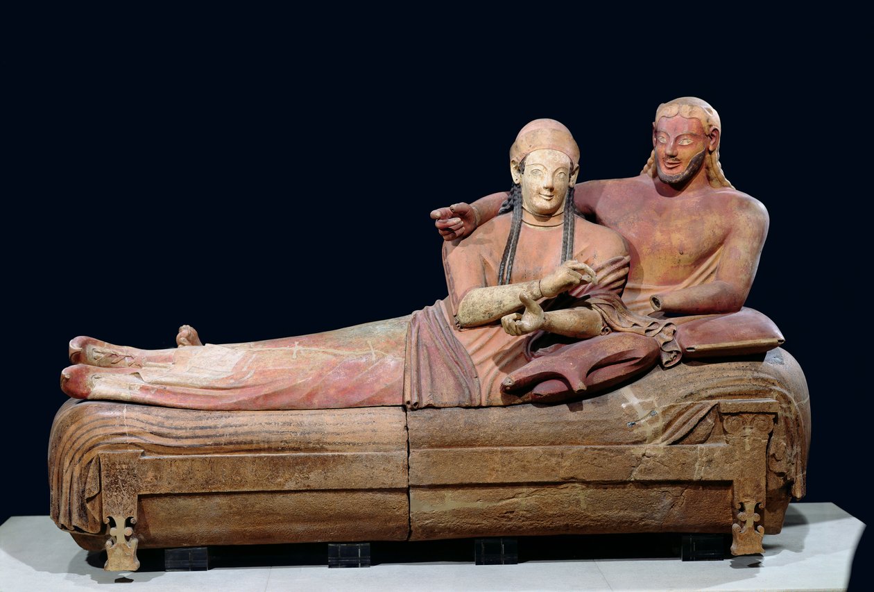 Sarkofag av ektefellene, 525-500 f.Kr av Etruscan