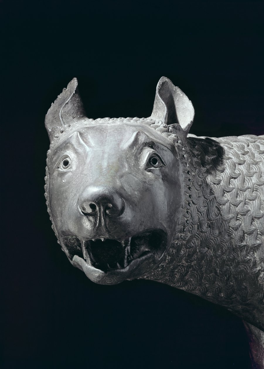 The Capitoline She-Wolf (bronse) (detalj) av Etruscan