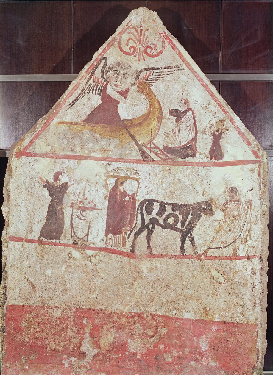 Parken og prosesjonen til Charon (veggmaleri) av Etruscan