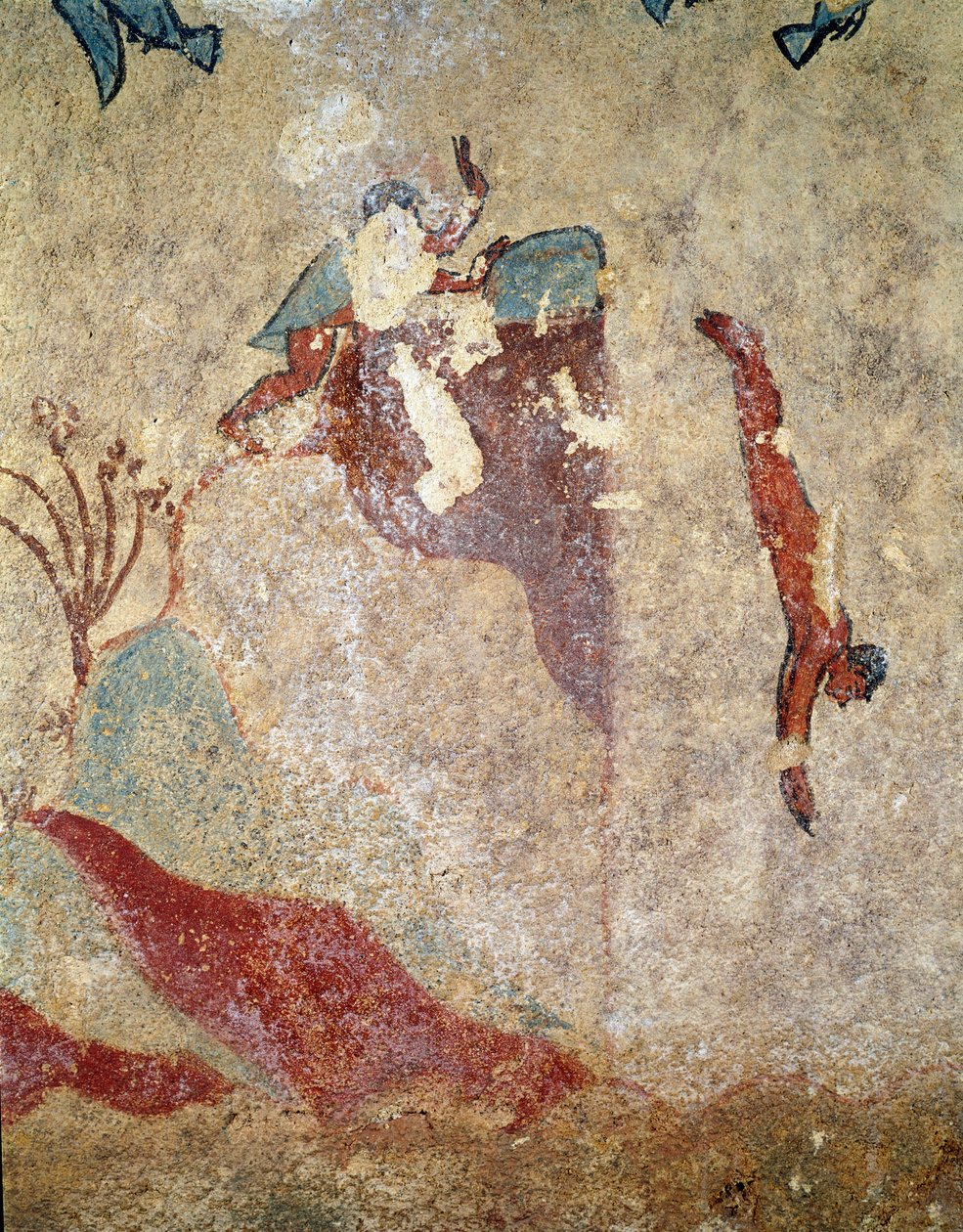 En dykker. (Detalj av freskomaleri, 520-510 f.Kr.) av Etruscan