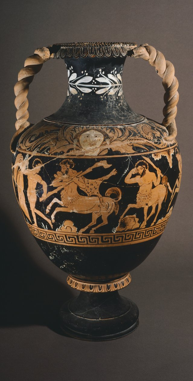 Amfora av Maleren av Centauromachy. Rødfigurkeramikk fra Porano (Umbria). Etruskisk sivilisasjon. 4. århundre f.Kr. av Etruscan