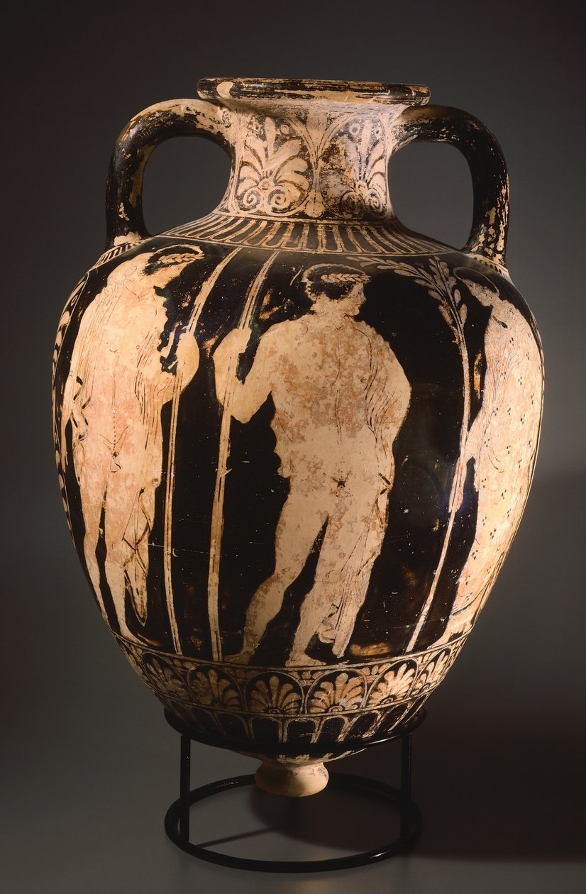 Amfora med spiss av maleren av Perugia. Rødfigurkeramikk fra Perugia (Umbria). Etruskisk sivilisasjon, 4. århundre f.Kr. av Etruscan