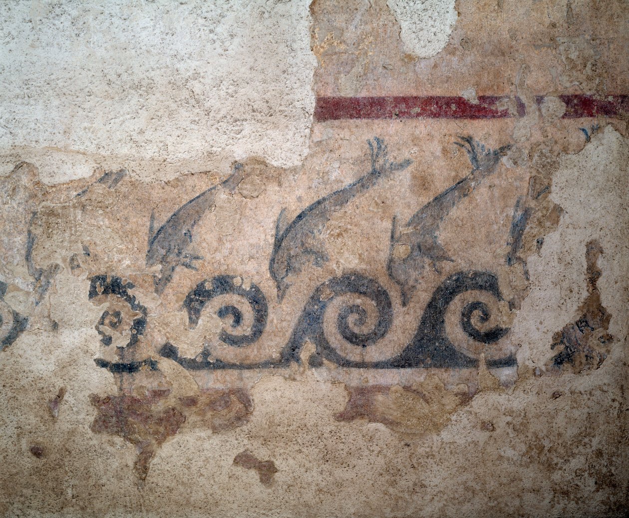 Detalj av freskomaleri fra Bruschi-graven, 2. århundre f.Kr av Etruscan