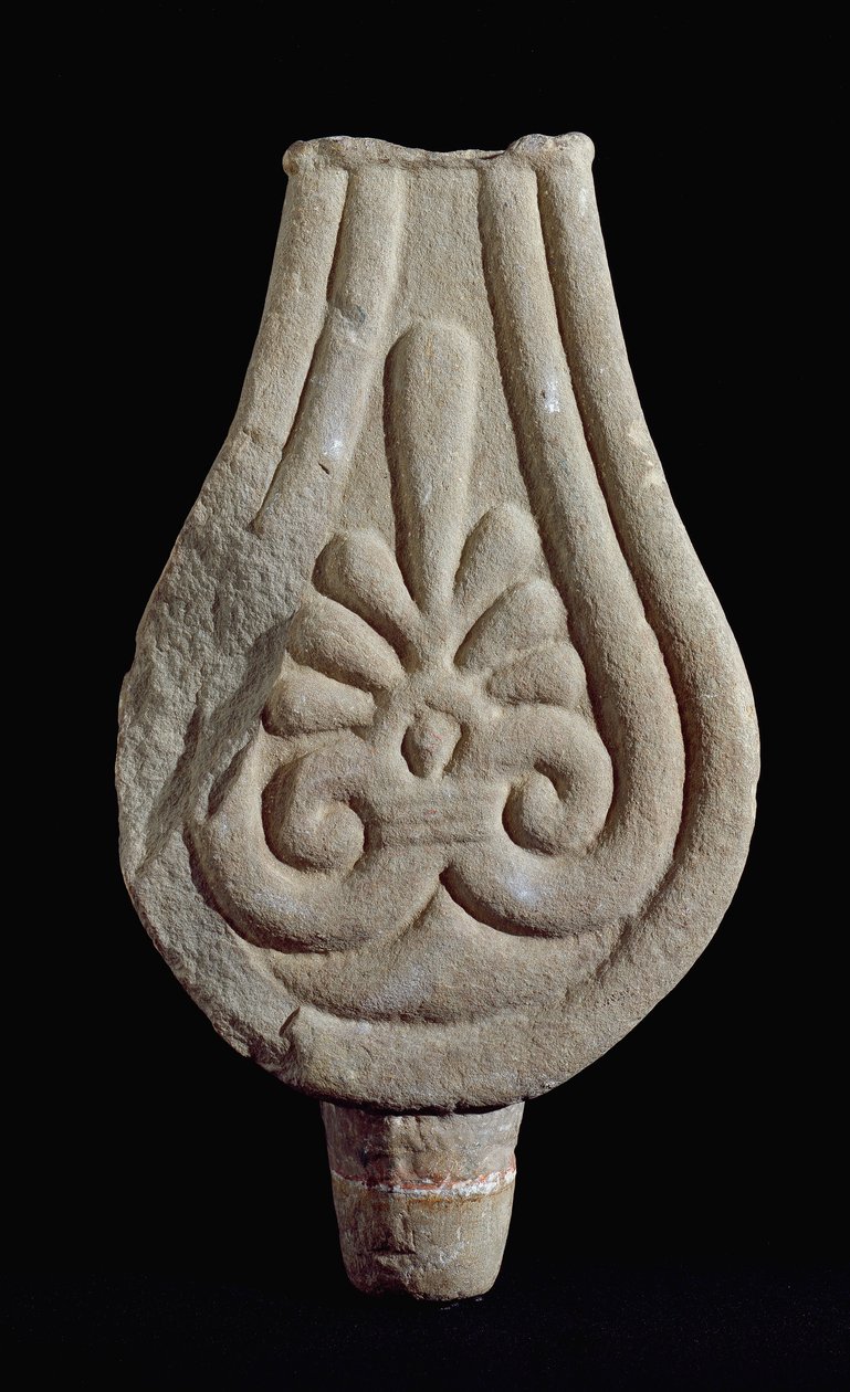 Etruskisk sivilisasjon: Steintøysstein av Fiesole fra Sesto Fiorentino Italia. 550-500 f.Kr. Firenze, arkeologisk museum av Etruscan