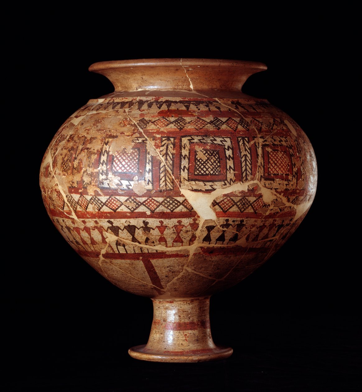 Etruskisk sivilisasjon: olla vase fra grav 3, nekropolis i Buccacce a Bisenzio - 7. århundre f.Kr. av Etruscan