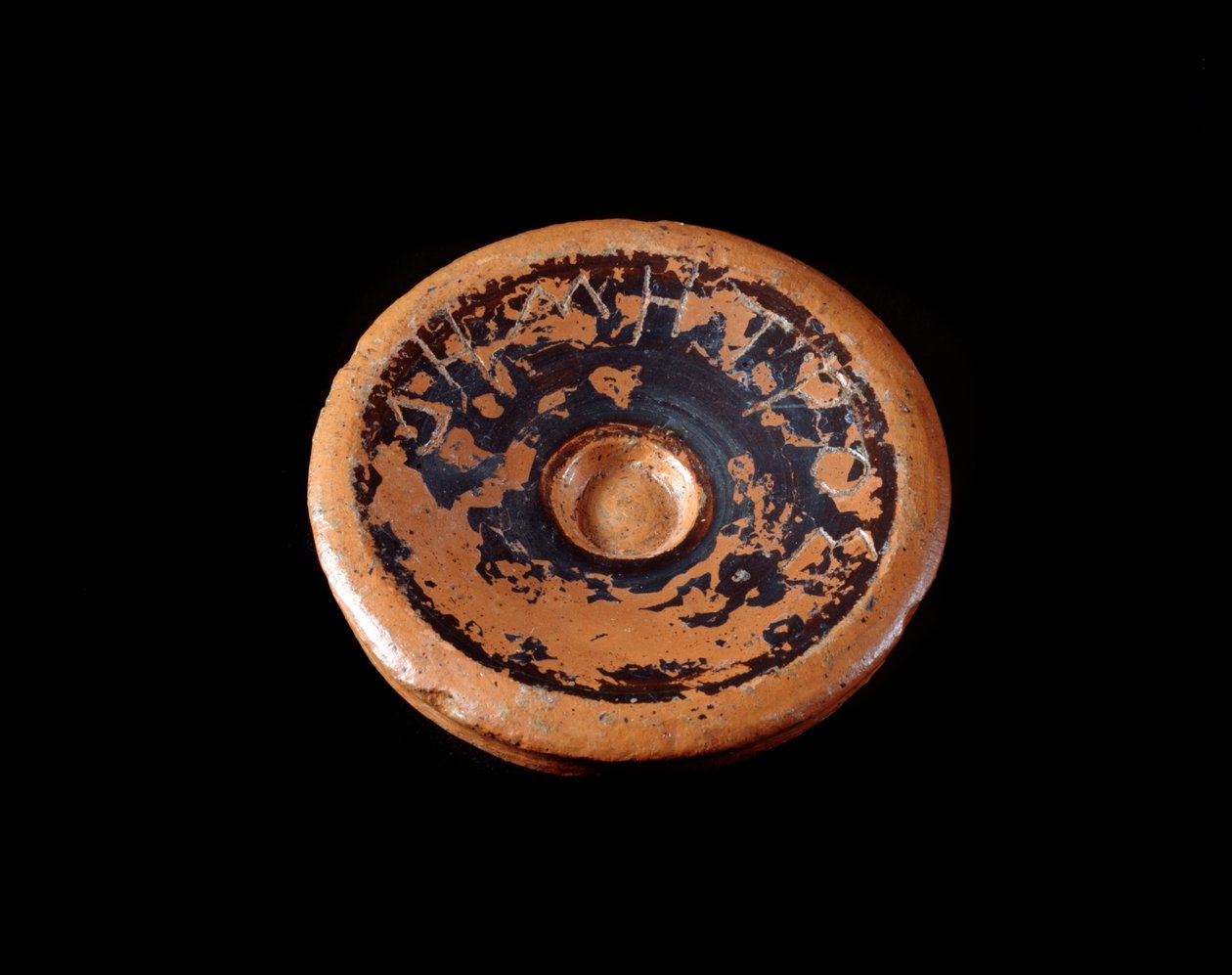 Etruskisk sivilisasjon: terrakottaskjærende fragment dedikert til gudinnen Demeter 550-530 f.Kr. - Fra Gravisca, Italia av Etruscan