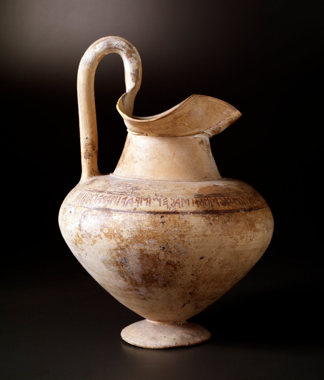 Etruskisk sivilisasjon: terrakotta oenocho i form av en fugl, 600 f.Kr. Dim 23,8 cm Fra stedet til Bisenzio av Etruscan