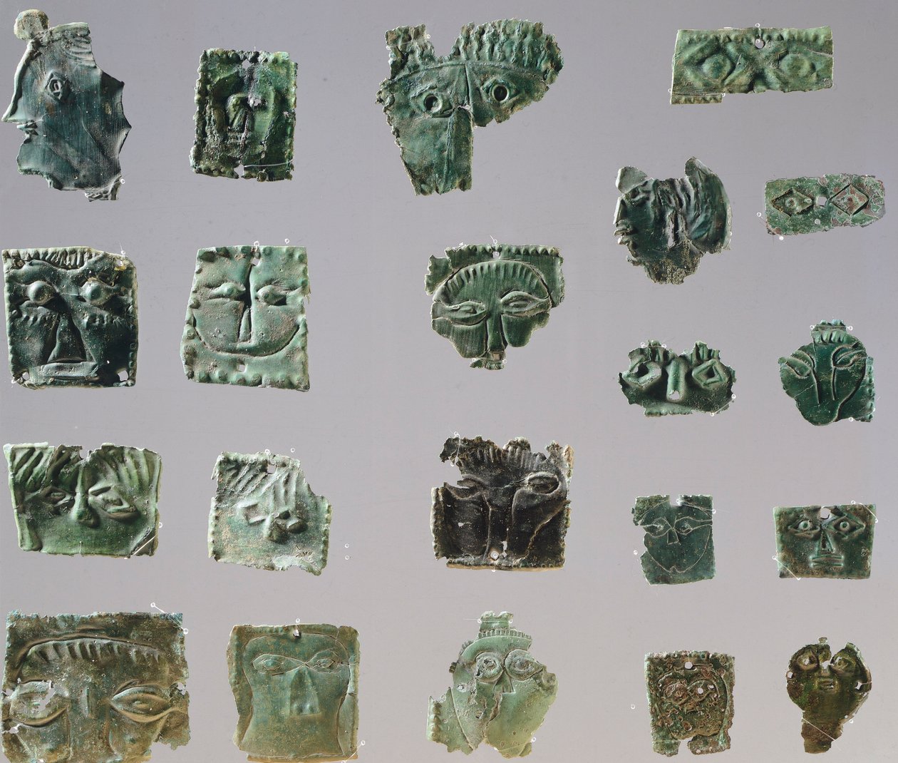 Ex-voto i bronseplate som viser øyne. Gjenstander fra gjenstandene til helligdommen Reithia Este (Venetia). Etruskisk sivilisasjon, 5.-4. århundre f.Kr. av Etruscan