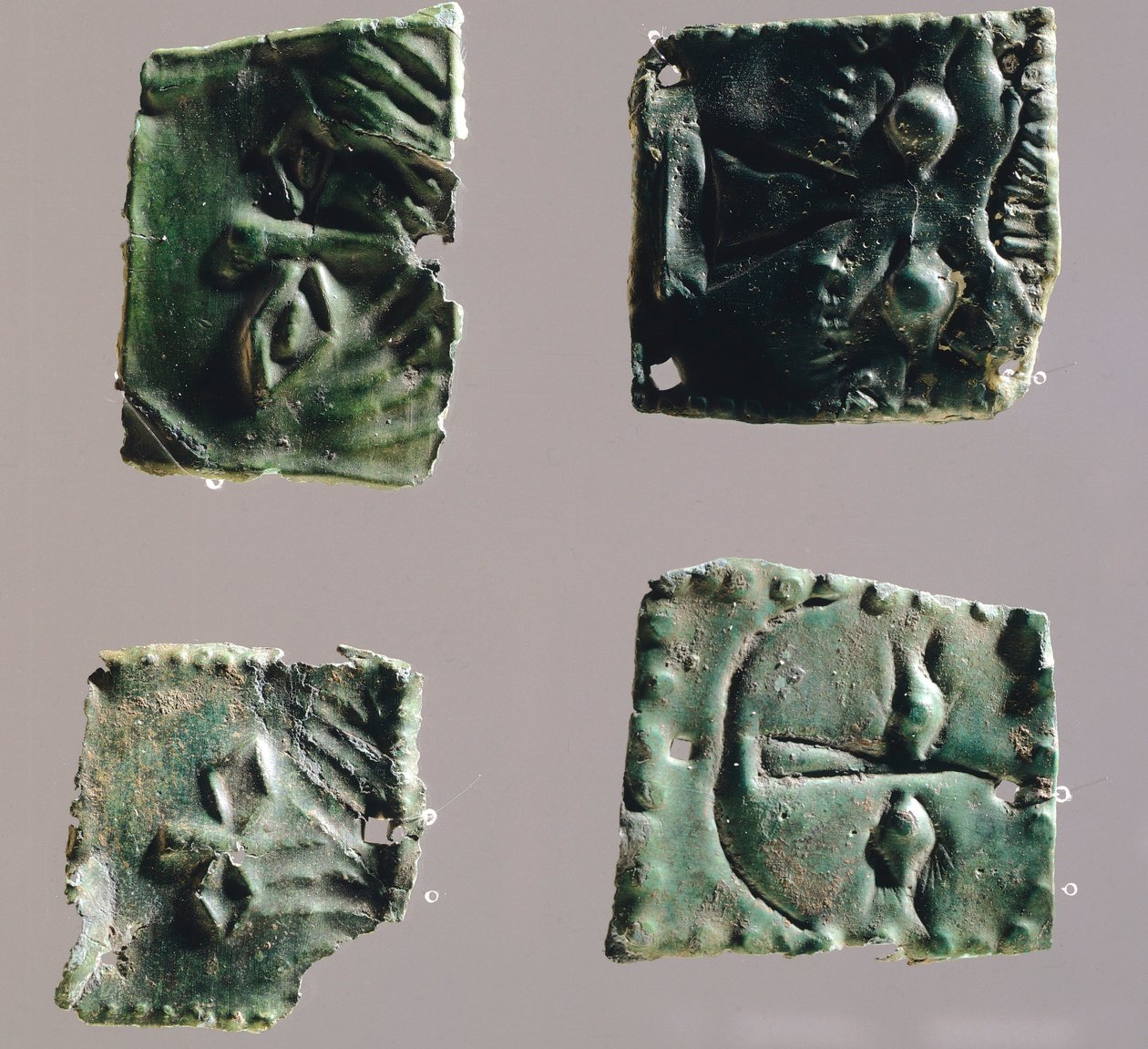 Ex-voto i bronseplate som viser øyne. Gjenstander fra gjenstandene til helligdommen Reithia Este (Venetia). Etruskisk sivilisasjon, 5.-4. århundre f.Kr. av Etruscan