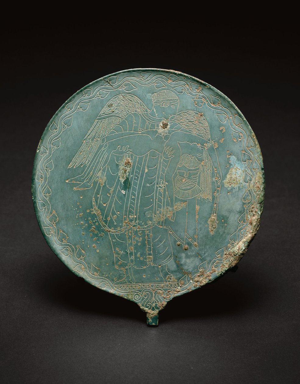 Håndspeil, 470 f.Kr. - 450 f.Kr. (bronse) av Etruscan