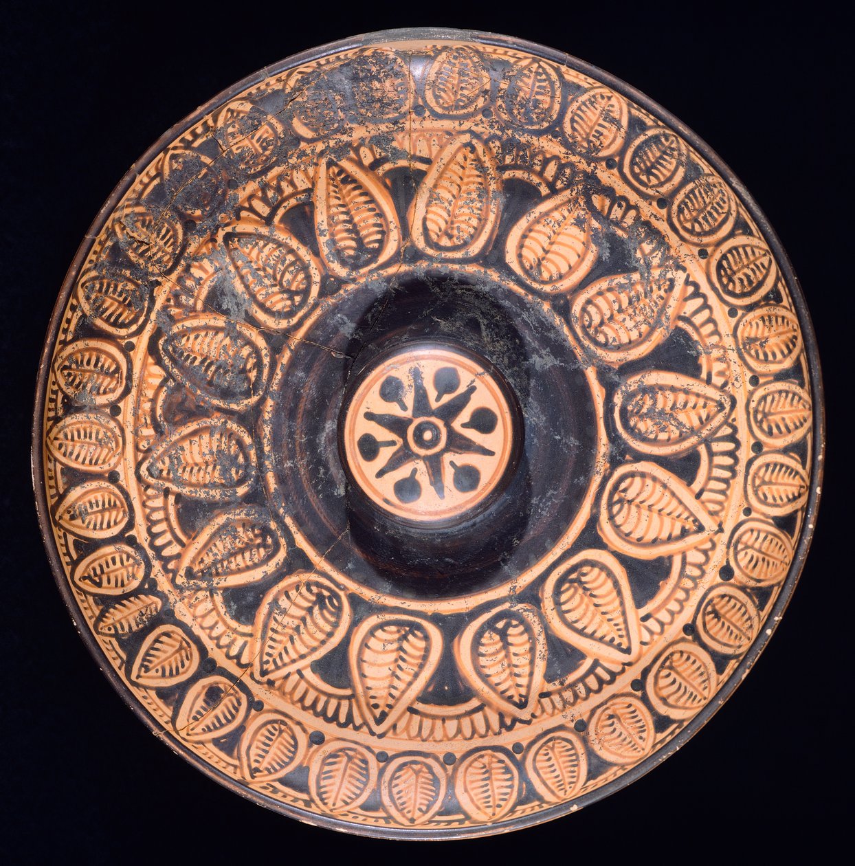 Patera. Rødfigurkeramikk fra Spina (Emilia Romagna). Etruskisk sivilisasjon, 4. århundre f.Kr. av Etruscan