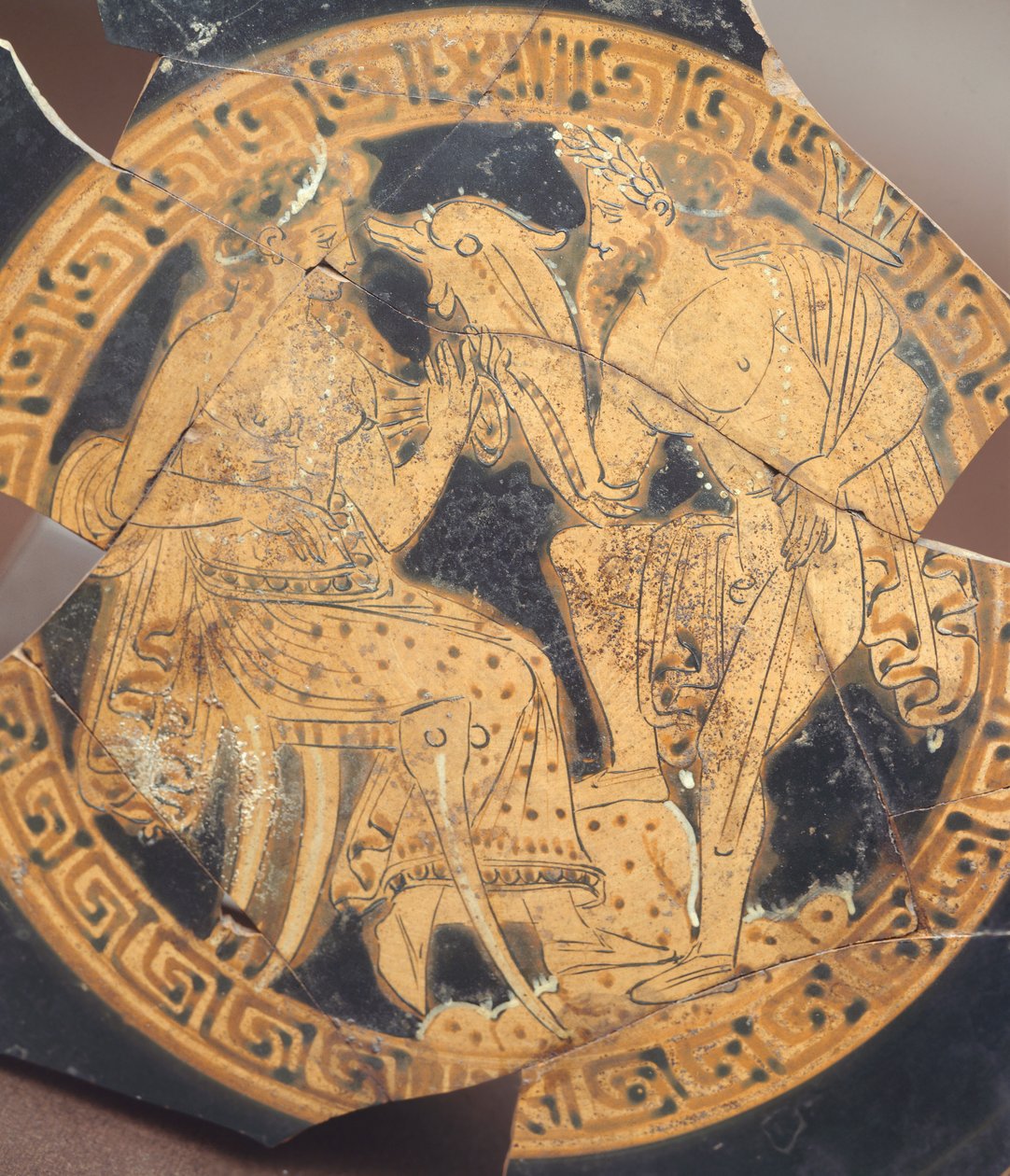 Poseidon og Amphitrite. Rødfigurkeramikk fra Civita Castellana (Lazio). Etruskisk sivilisasjon, 4. århundre f.Kr. av Etruscan