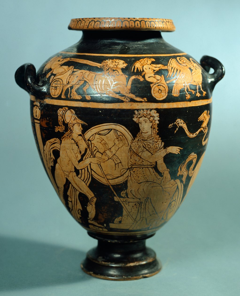 Stamnos, rødfigurkeramikk fra Vulci (Lazio). Etruskisk sivilisasjon, 4. århundre f.Kr. av Etruscan
