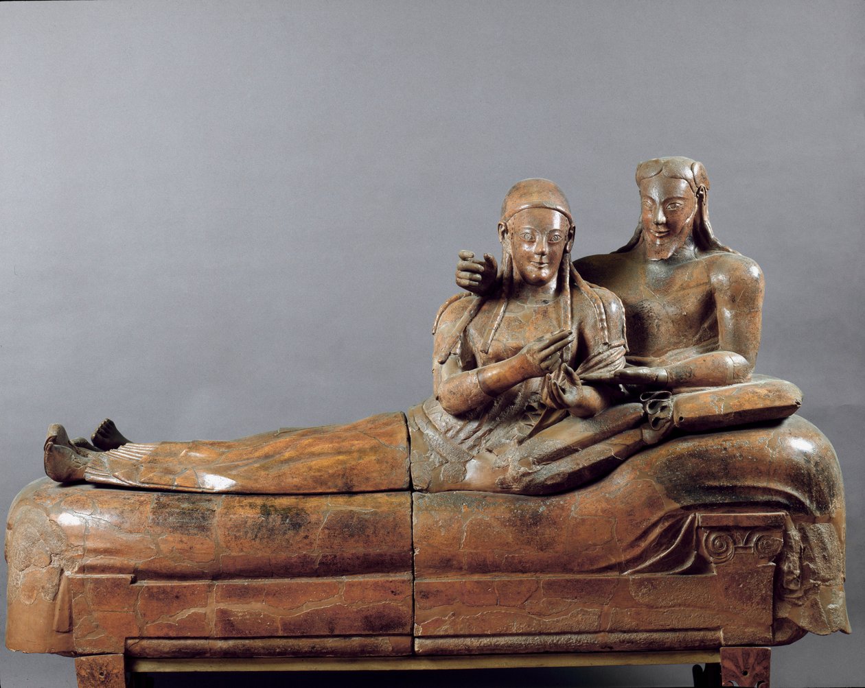 Brudene Utskåret gruppe (terrakottasarkofag fra Cerveteri. 600-tallet f.Kr.) av Etruscan
