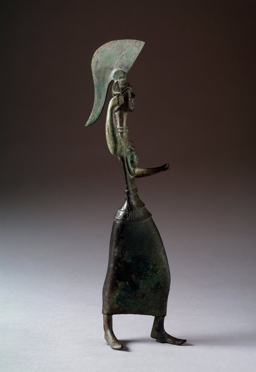 Den etruskiske gudinnen Menerva (Menrva) - Bronseskulptur, 440-420 f.Kr. av Etruscan