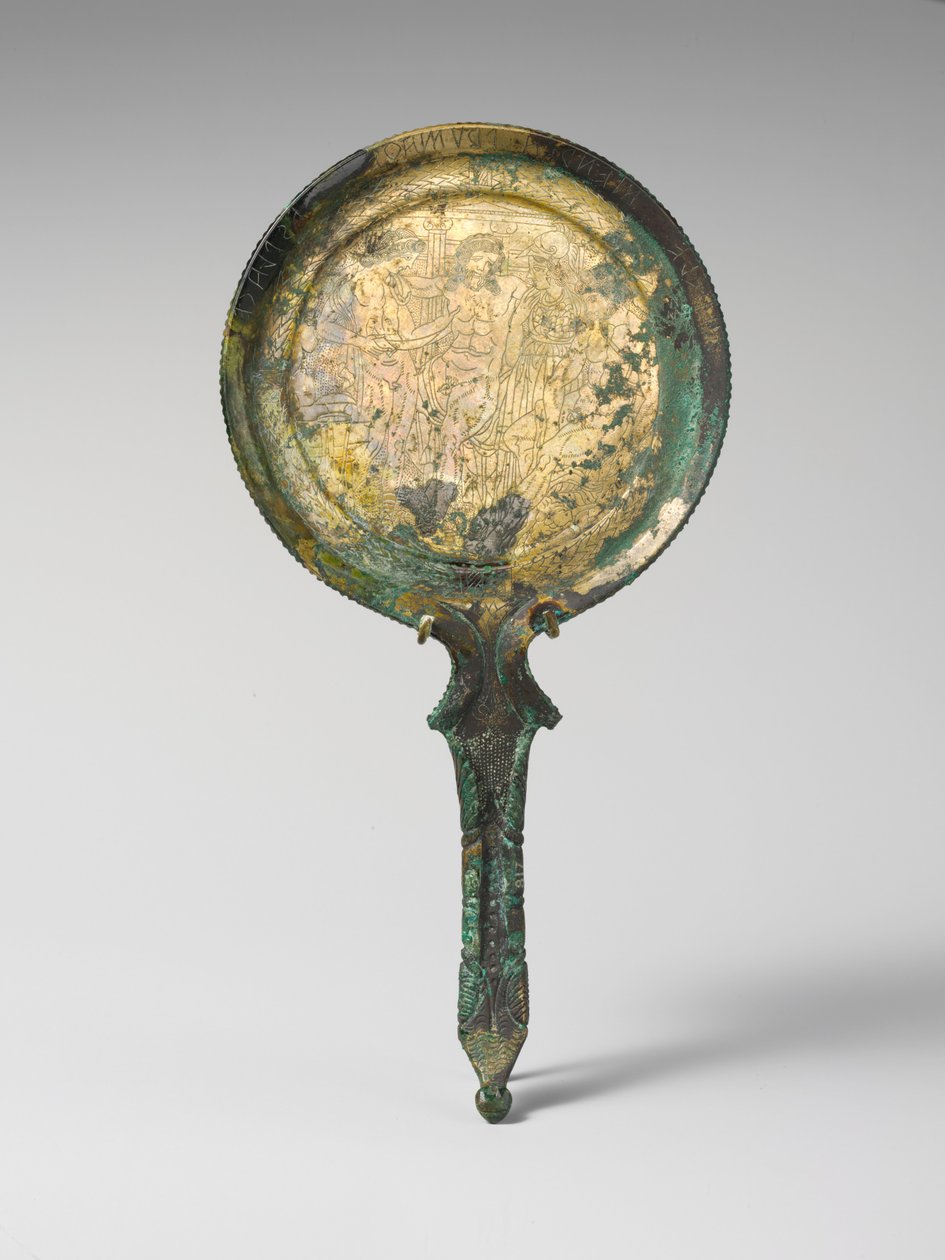 Speil, tidlig 3. århundre f.Kr. (bronse) av Etruscan Etruscan