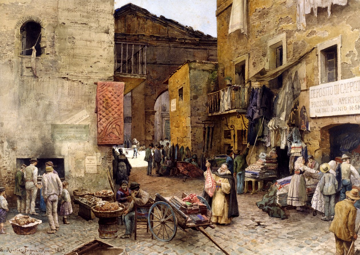 Vei ved Porticus Octaviae, 1888 av Ettore Roesler Franz