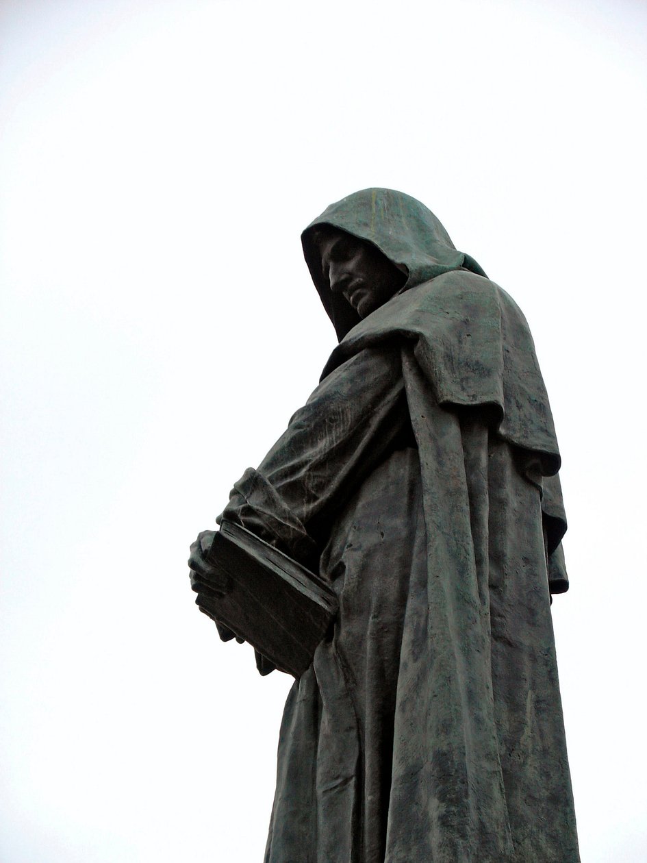 Monument til Giordano Bruno (1548-1600) dominikansk filosof og bror. Skulptur av Ettore Ferrari (1845-1929) 1889 Campo dei Fiori, Roma av Ettore Ferrari