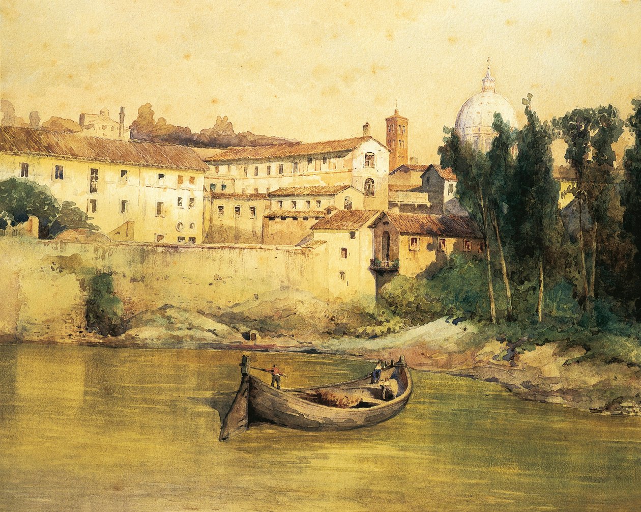 Italia, Roma, gamle Santo Spirito sykehus i Sassia (Saxia), av Ettore Roesler Franz av Ettore Roesler Franz