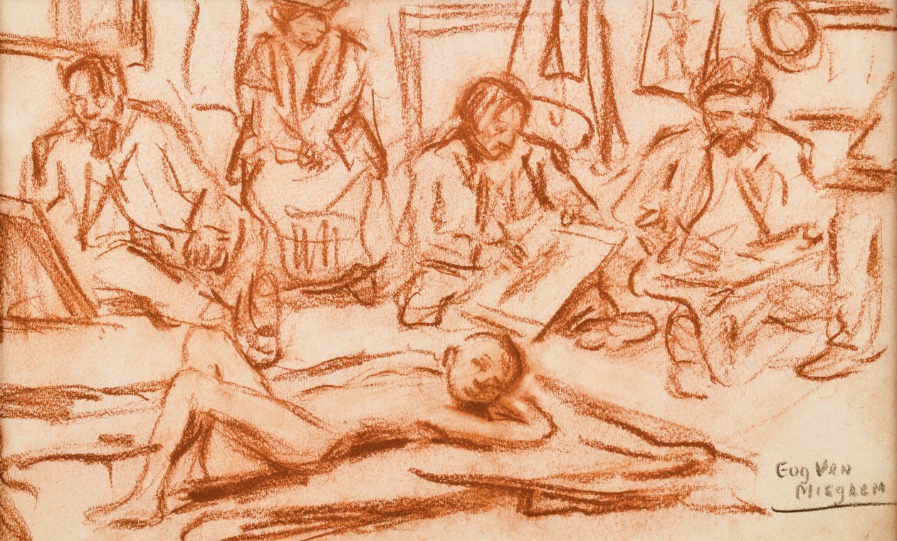 Augustine blant tegnende kunstnere av Eugeen van Mieghem