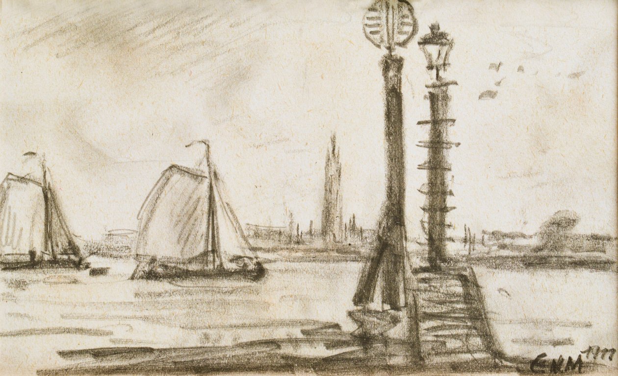 Seilskip på Schelde av Eugeen van Mieghem