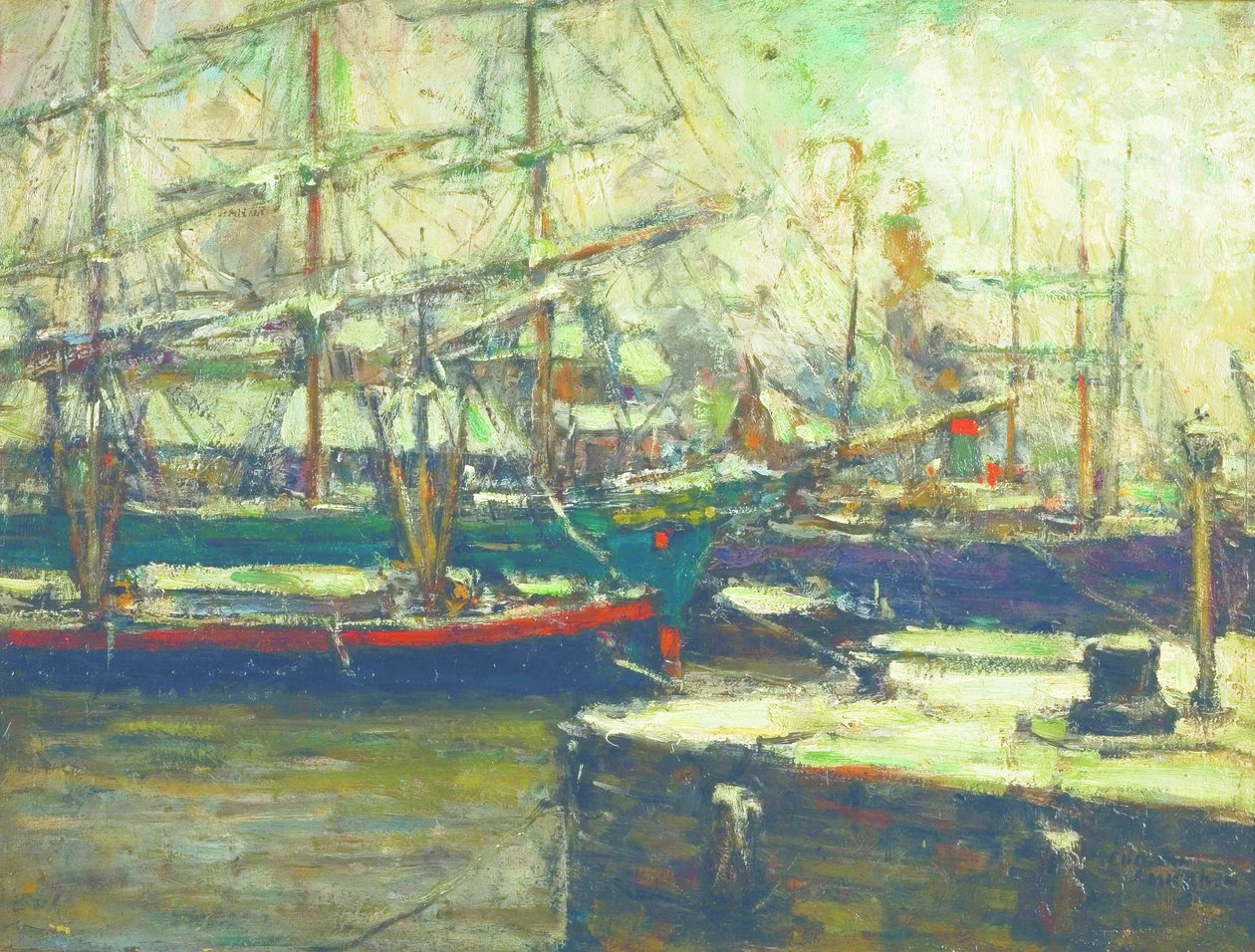Vinter i havnen av Eugeen van Mieghem