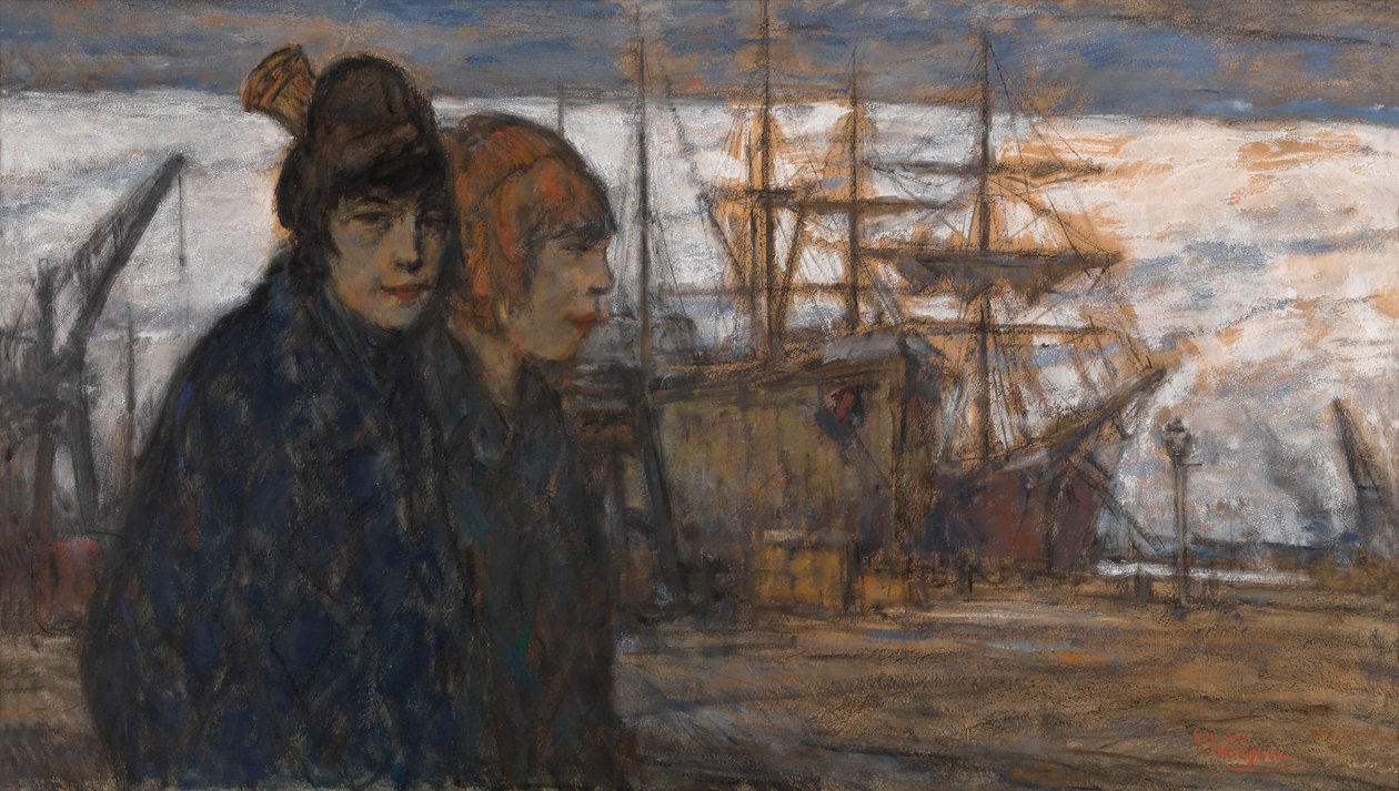 Kvinner ved havnen av Eugeen van Mieghem
