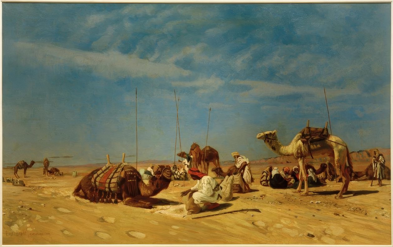 Hvil i Araba (Petrean Arabia) av Eugen Felix Prosper Bracht