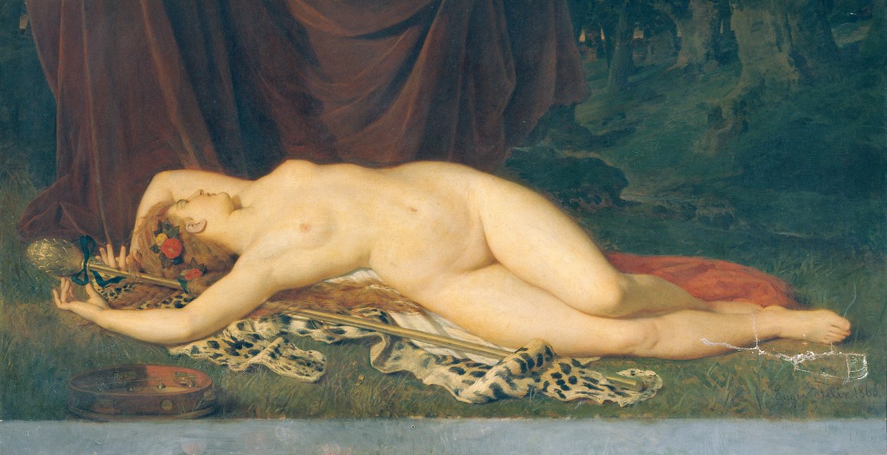 Sovende Bacchante av Eugen Felix