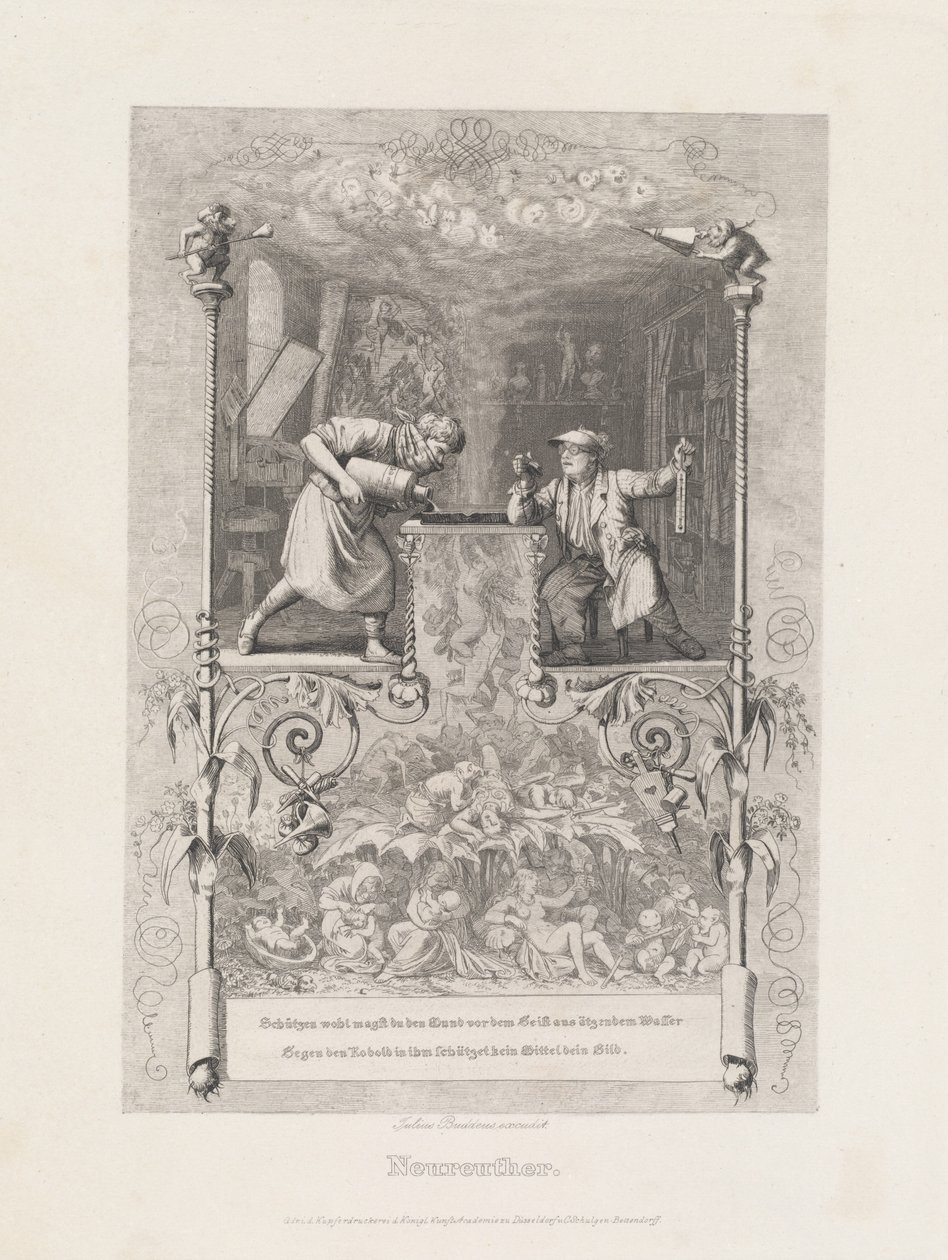 Neureuther (selvportrett i etsestudioet) av Eugen Napoleon Neureuther