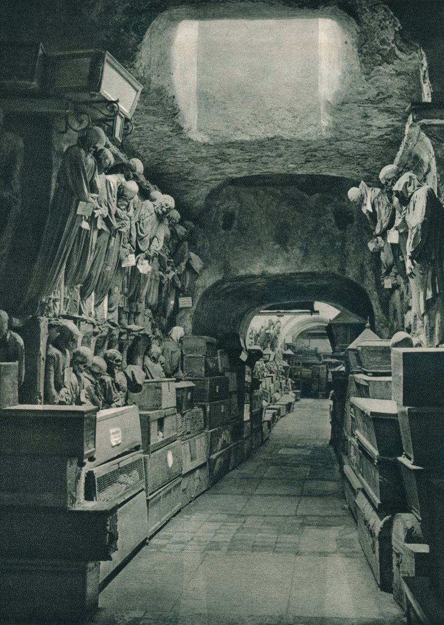 Kapusinernes katakomber, Palermo, Sicilia, Italia, 1927 av Eugen Poppel