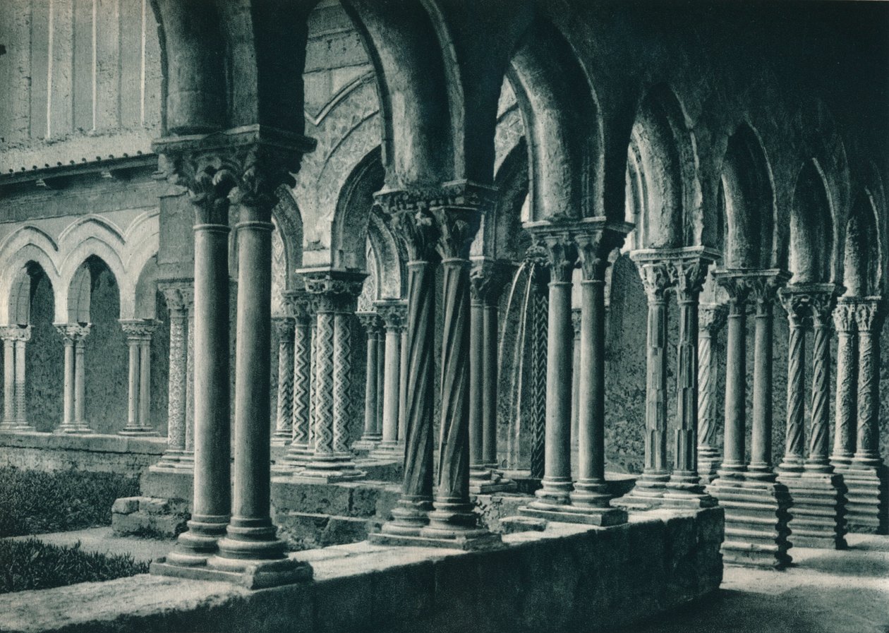 Cloisters of the Benedictine Monastery, Monreale, Sicilia, Italia, 1927 av Eugen Poppel