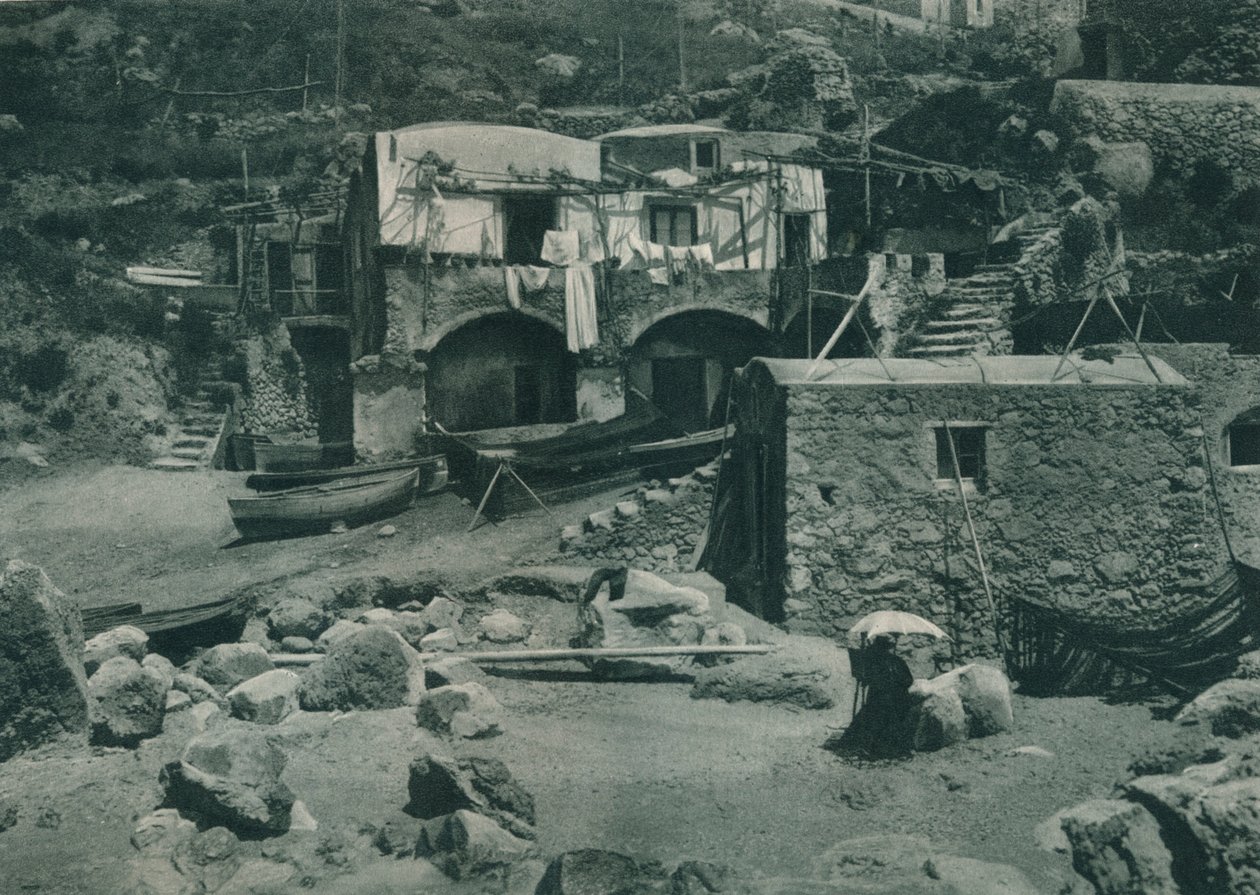 Hus på Marina Grande, Capri, Italia, 1927 av Eugen Poppel