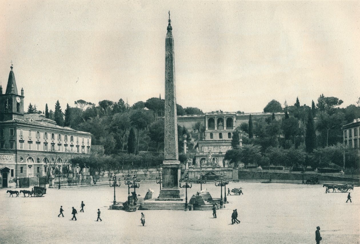 Piazza del Popolo og Pincian Hill, Roma, Italia, 1927 av Eugen Poppel