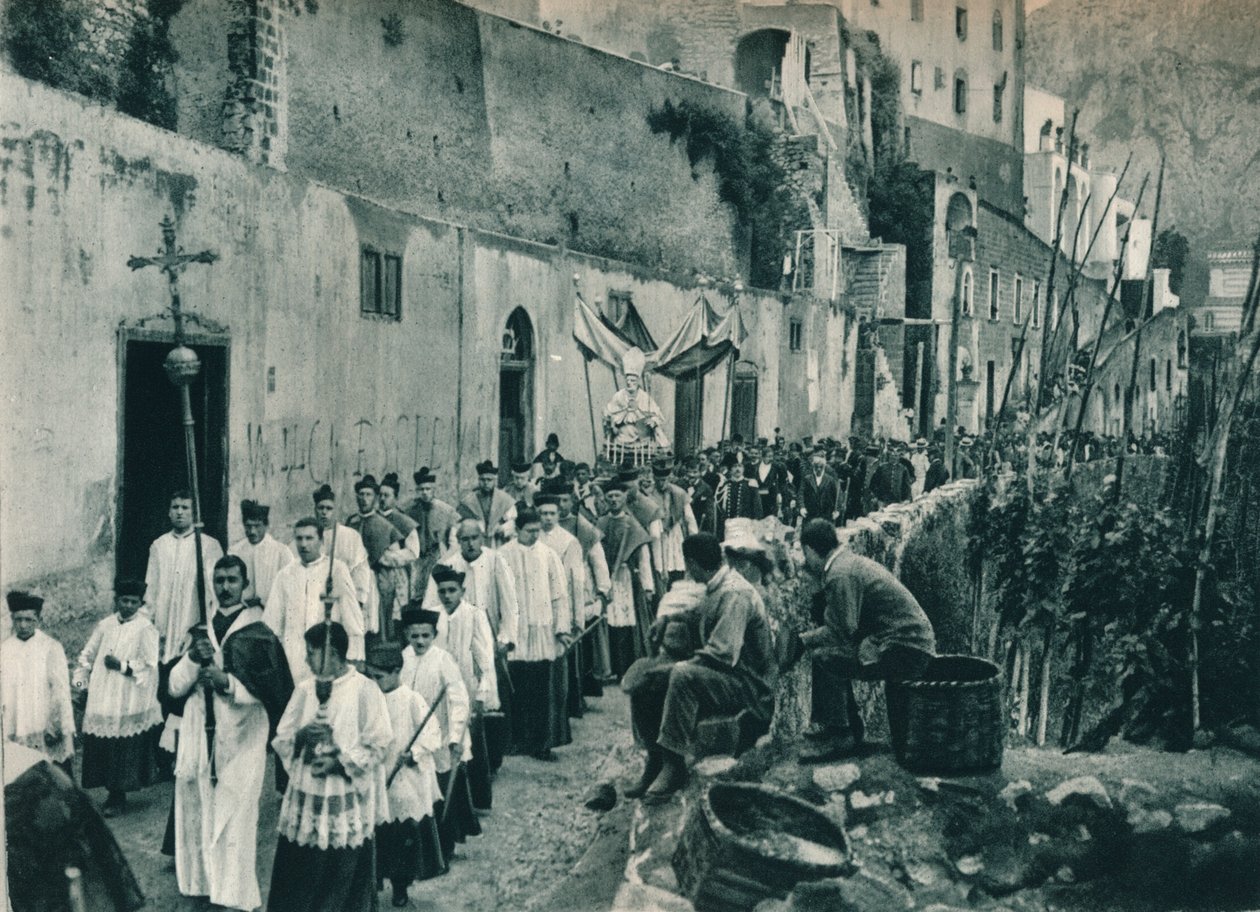 Prosesjon, Capri, Italia, 1927 av Eugen Poppel