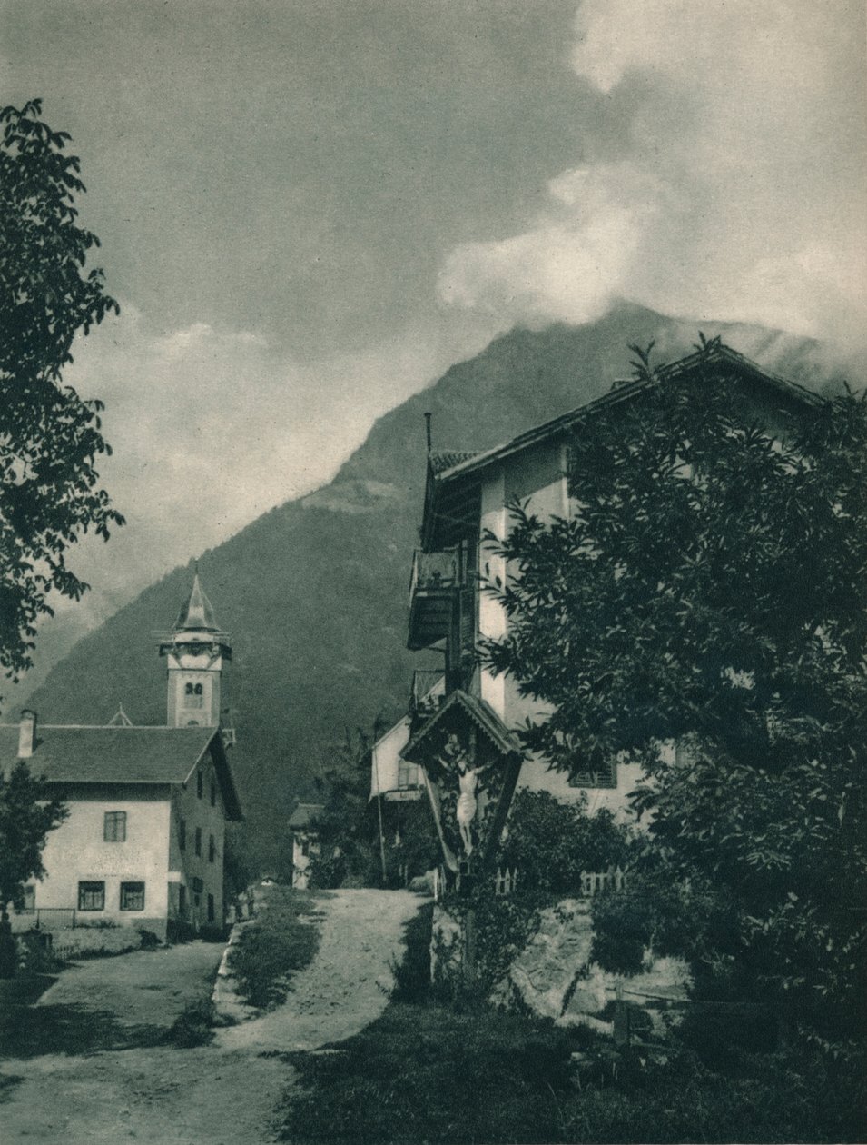 Veien til Tyrol Castle, Merano, Sør-Tirol, Italia, 1927 av Eugen Poppel