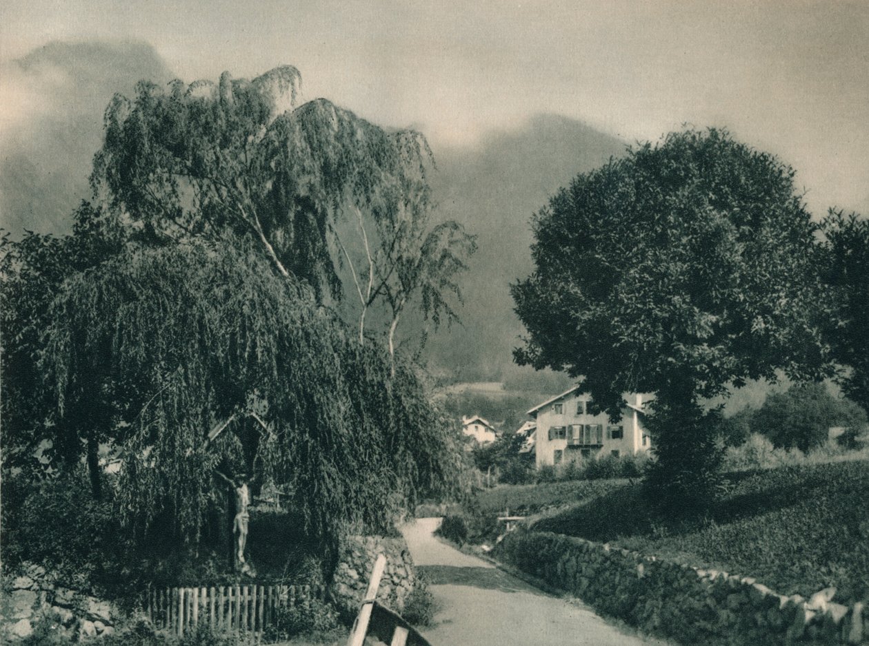 Veien til Tyrol Castle, Merano, Sør-Tirol, Italia, 1927 av Eugen Poppel
