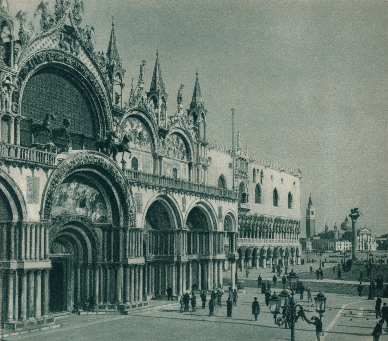 Markus-basilikaen, Venezia, Italia, 1927 av Eugen Poppel
