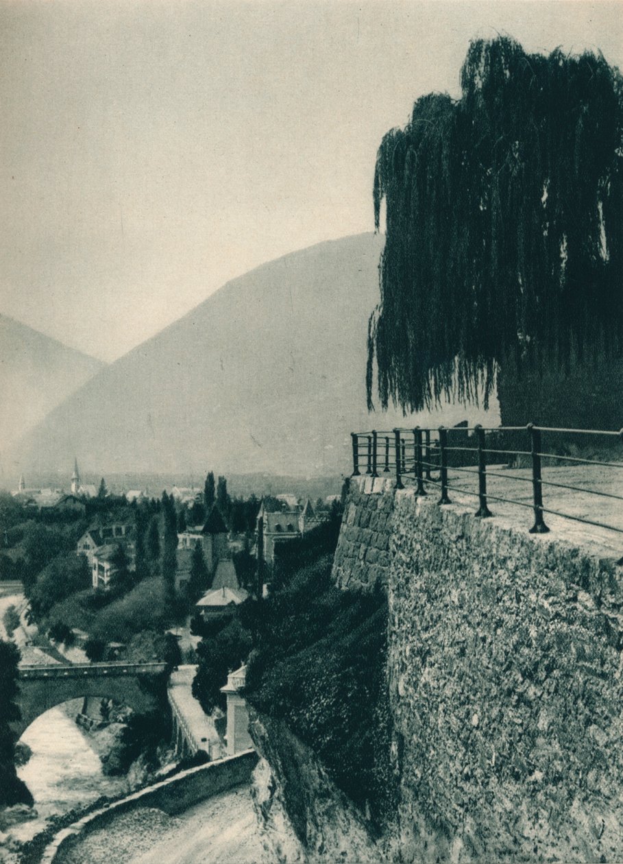 Utsikt over byen, Merano, Sør-Tirol, Italia, 1927 av Eugen Poppel