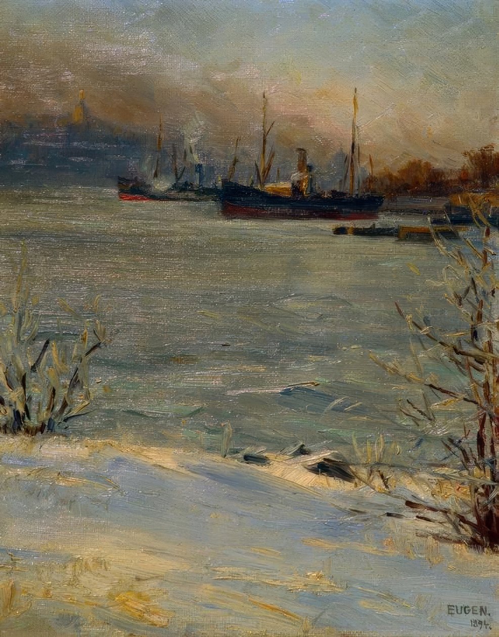 Angbatar på Beckholmen, Stockholm av Eugen Prinz von Schweden