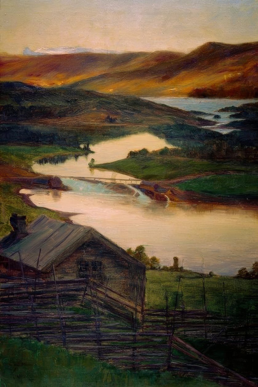 Fran Fossheim, Valdres, Skiss av Eugen Prinz von Schweden