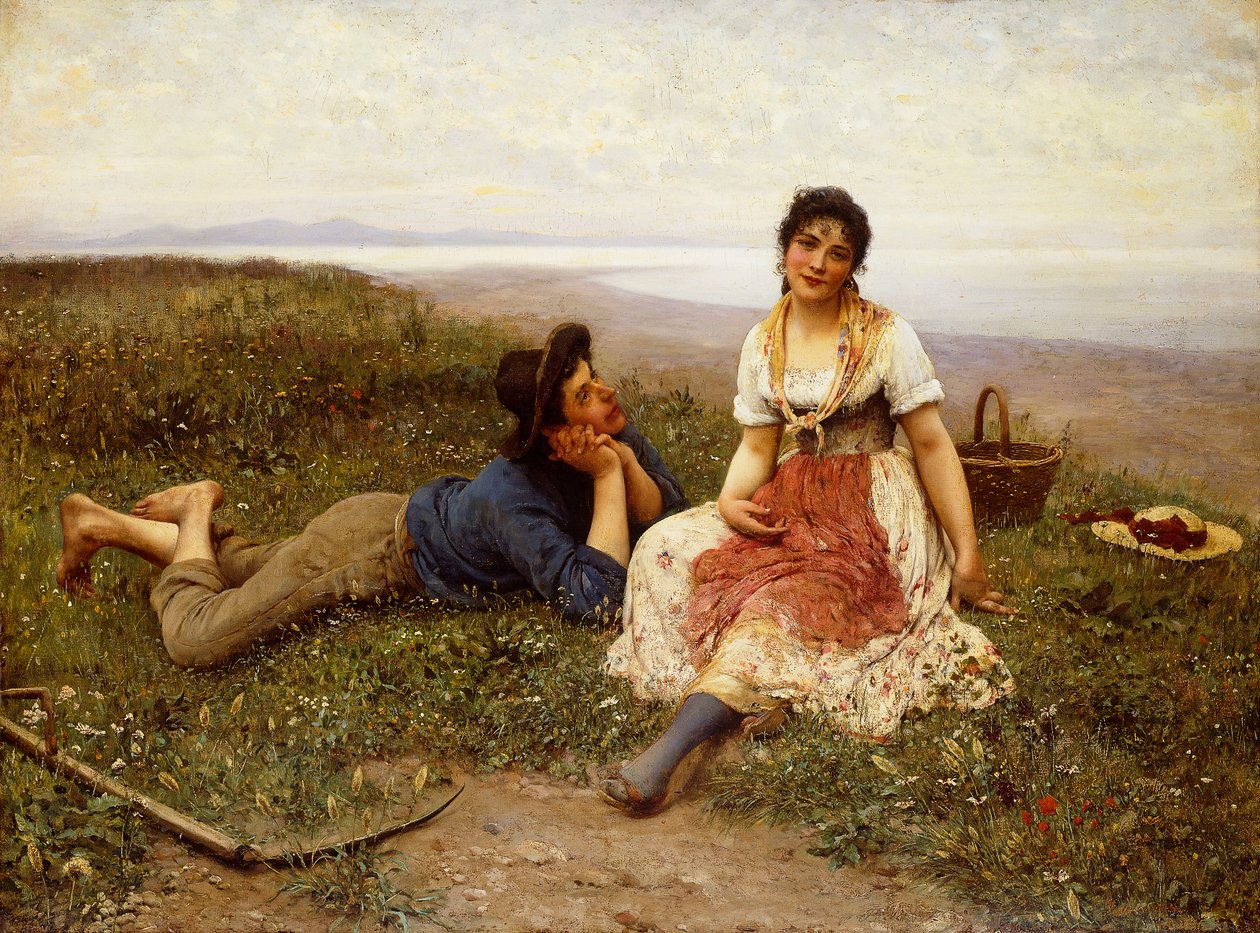 Flørt, 1887 av Eugen von Blaas