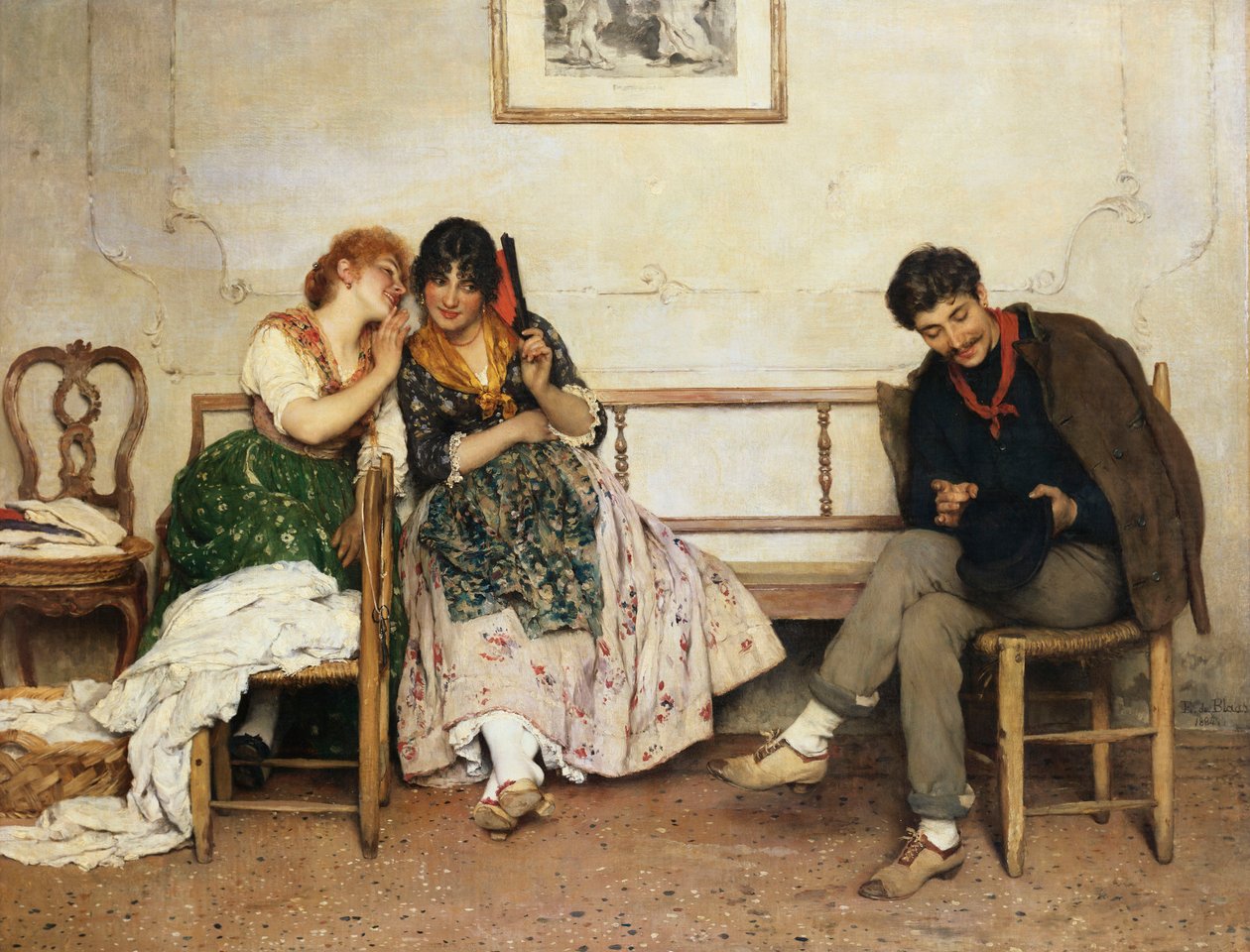 Forslag om kjærlighet, 1884 av Eugen von Blaas