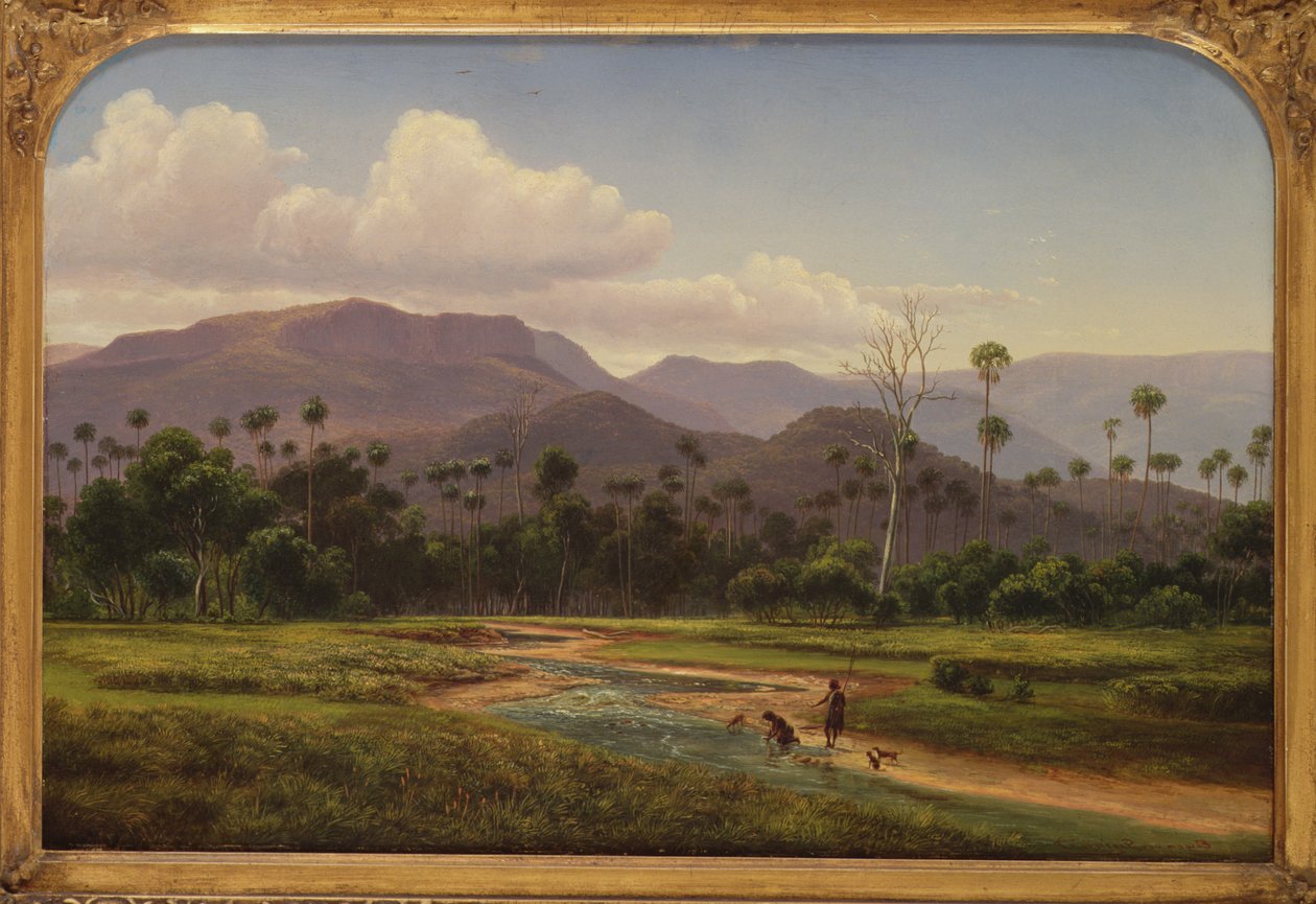 Fjelllandskap nær Jamboroo, Victoria, 1800-tallet av Eugen von Guerard