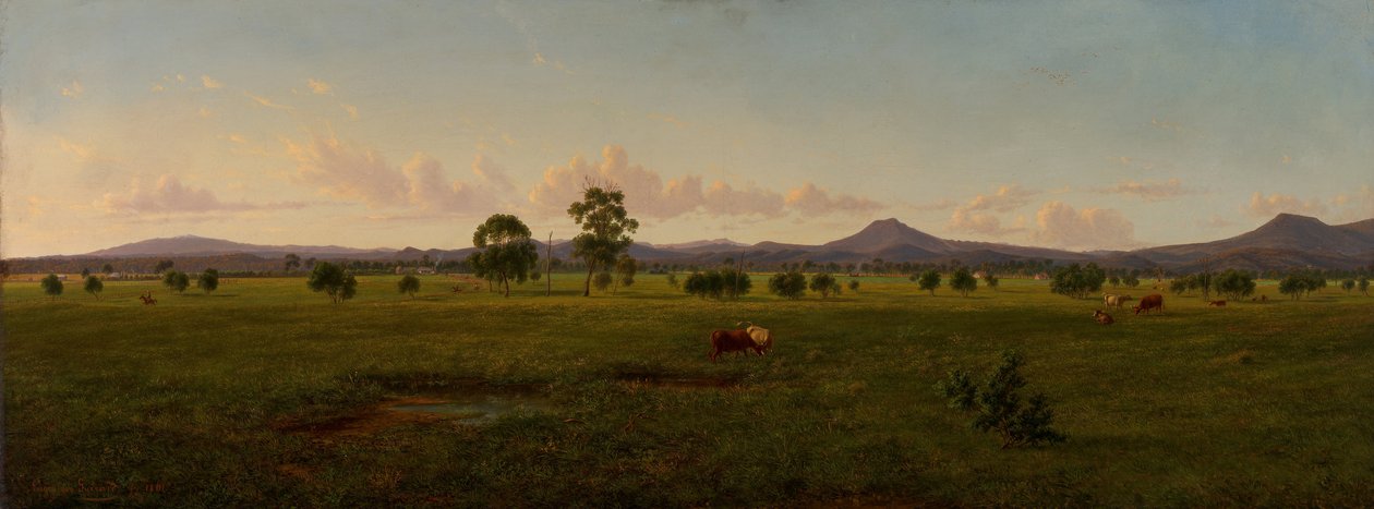 Utsikt over Gippsland -alpene, fra Bushy Park ved elven Avon av Eugene von Guérard