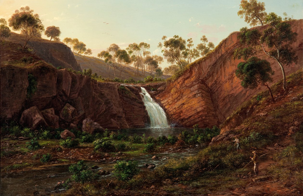 Foss ved Clyde River, Tasmania av Eugene von Guérard
