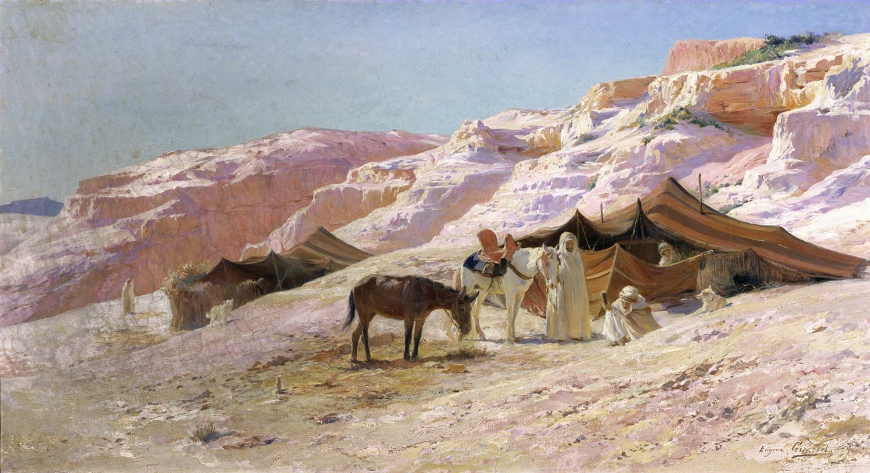 Beduinleir i sanddynene av Eugene Alexis Girardet