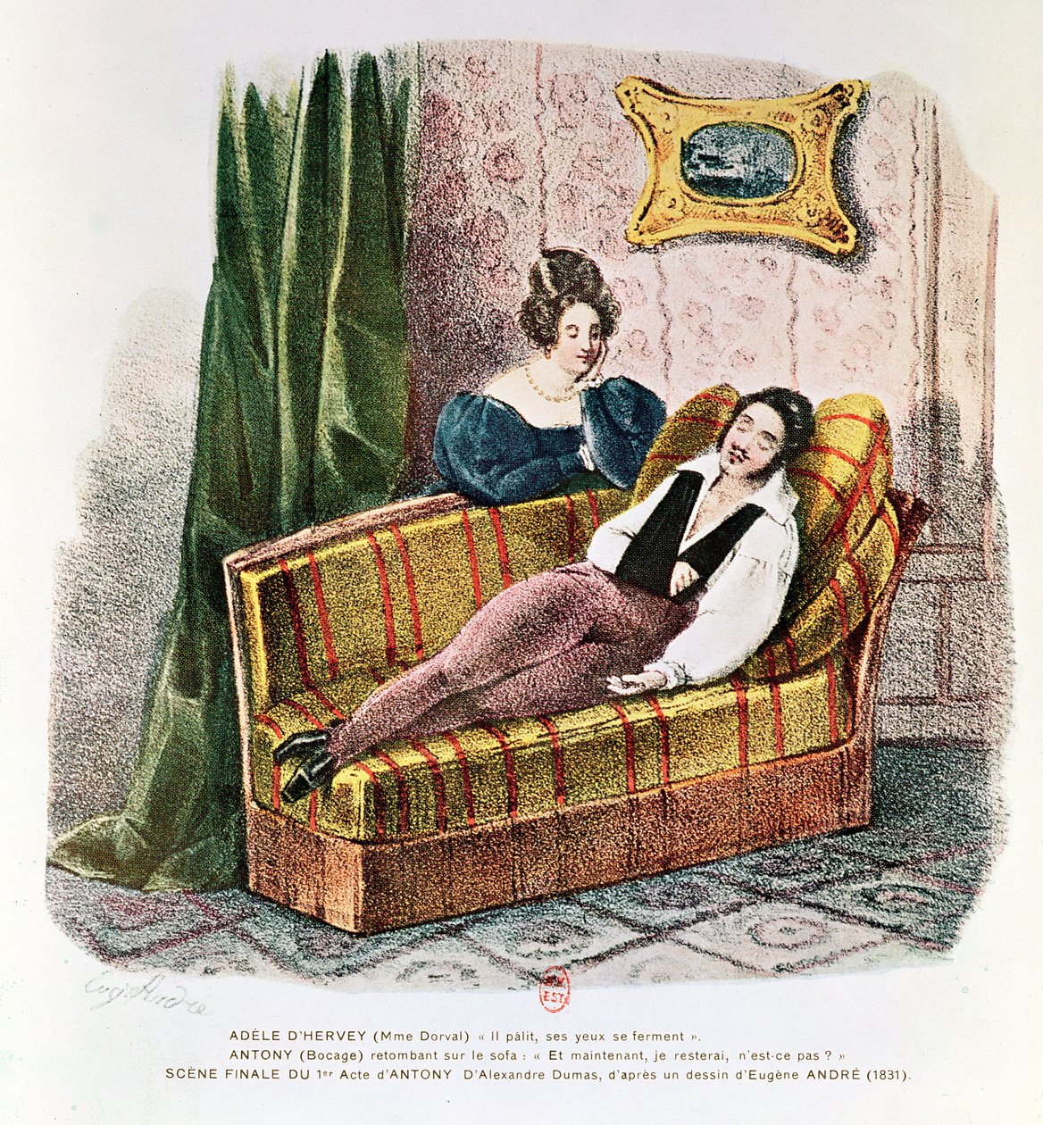 Marie Dorval (1798-1849) i rollen som Adele d